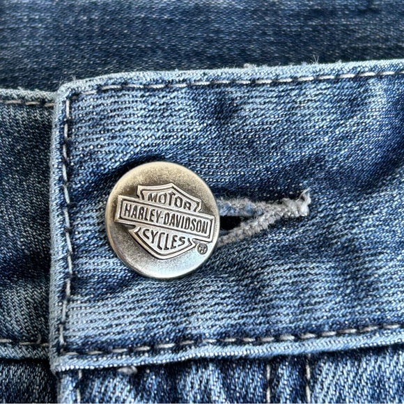 Vintage Y2K Harley Davidson Capris Jean Pants - Picture 8 of 15